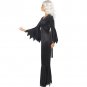 Halloween Vampire Cosplay Costume Black Sawtooth Trim Sleeve Witch Fancy Dress