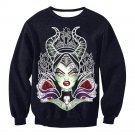 Dark Maleficent Queen Hoodies Halloween Tops Autumn Fashion Streetwear