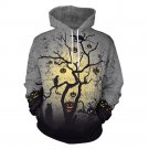 Halloween Horror Forest Print Tops Lover Clothes Couples Mounted Streetwear Pumpkin Hoodies