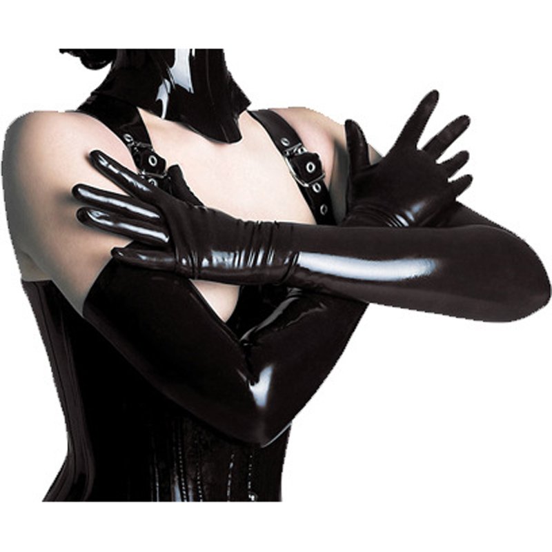 Sexy Patent Leather Gloves Fetish Pu Mittens Av Guantes