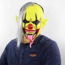Horror Yellow Face Clown Mask Halloween Christmas Latex Mask Head Cover