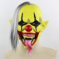 Horror Yellow Face Clown Mask Halloween Christmas Latex Mask Head Cover