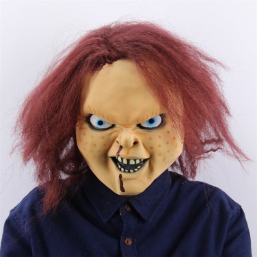 Movie Props Chithua Child's Play Mask Latex Mask Halloween Bar Dance Party Terrorist Headgear