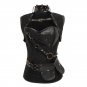 Women's Gothic Corset Steampunk Bustier Fancy Lingerie Bustier Boned Top Costume Leather Body Shaper