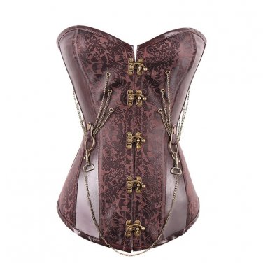 Steampunk Gothic Leather Corsets Sexy Corsages Corselet Steel Straitjacket Bodice Waste Trainer