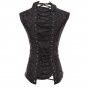 Brocade Collared Top Cupless Vest Steampunk Corsets Underbust Gothic Clothing Bustiers Steel Boned