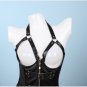 Sexy Leather Lingerie Cropped Open Cup Punk Rock Gothic Lingerie Tops Showgirl Costumes