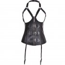 Punk Rock Gothic Fetish Lingerie Corsets Cropped Showgirl Sexy Leather Corselet