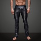 Men's Sexy Faux Leather Pants Zipper Fly Fetish PVC Tights Club Trousers Skinny Clothing