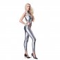 Plus Size Sexy Open Crotch AV Costumes Leather Onesies Japanese Sleeveless Catsuit