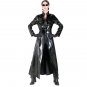 The Matrix Prop Wind Coat Suit Black Windbreak Women Cosplay Uniform Costumes