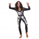 Melbourne Corpse Day Halloween Skeleton Print Jumpsuit Horror Ladies Bodysuit Cosplay Costumes