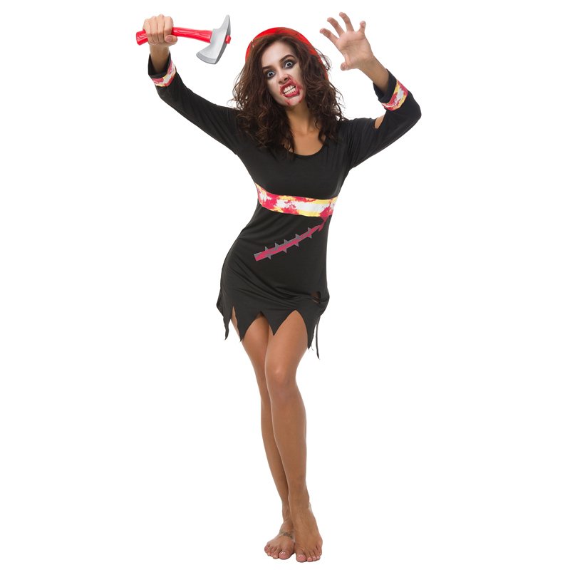 Halloween Costume Female Fire Masquerade Costume Vampire Witch Melbourne Zombie Festival Dress Cos