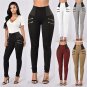 4 Zippers Stitching Hip Lifting Women's Trousers High Waist Casual Pants