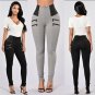 4 Zippers Stitching Hip Lifting Women's Trousers High Waist Casual Pants