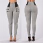 4 Zippers Stitching Hip Lifting Women's Trousers High Waist Casual Pants