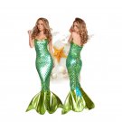 Mermaid Princess Uniform Woman Shiny PVC Carnival Fancy Dress Halloween Cosplay Costume
