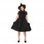 Halloween Black Gauze Witch Costume Plus Size Uniform Night Ghost Game Dress For Big Size Woman