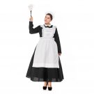 Fat Woman Costume White Castle Maid Adult Traditional Big Size Philippine Maid Halloween Clothing