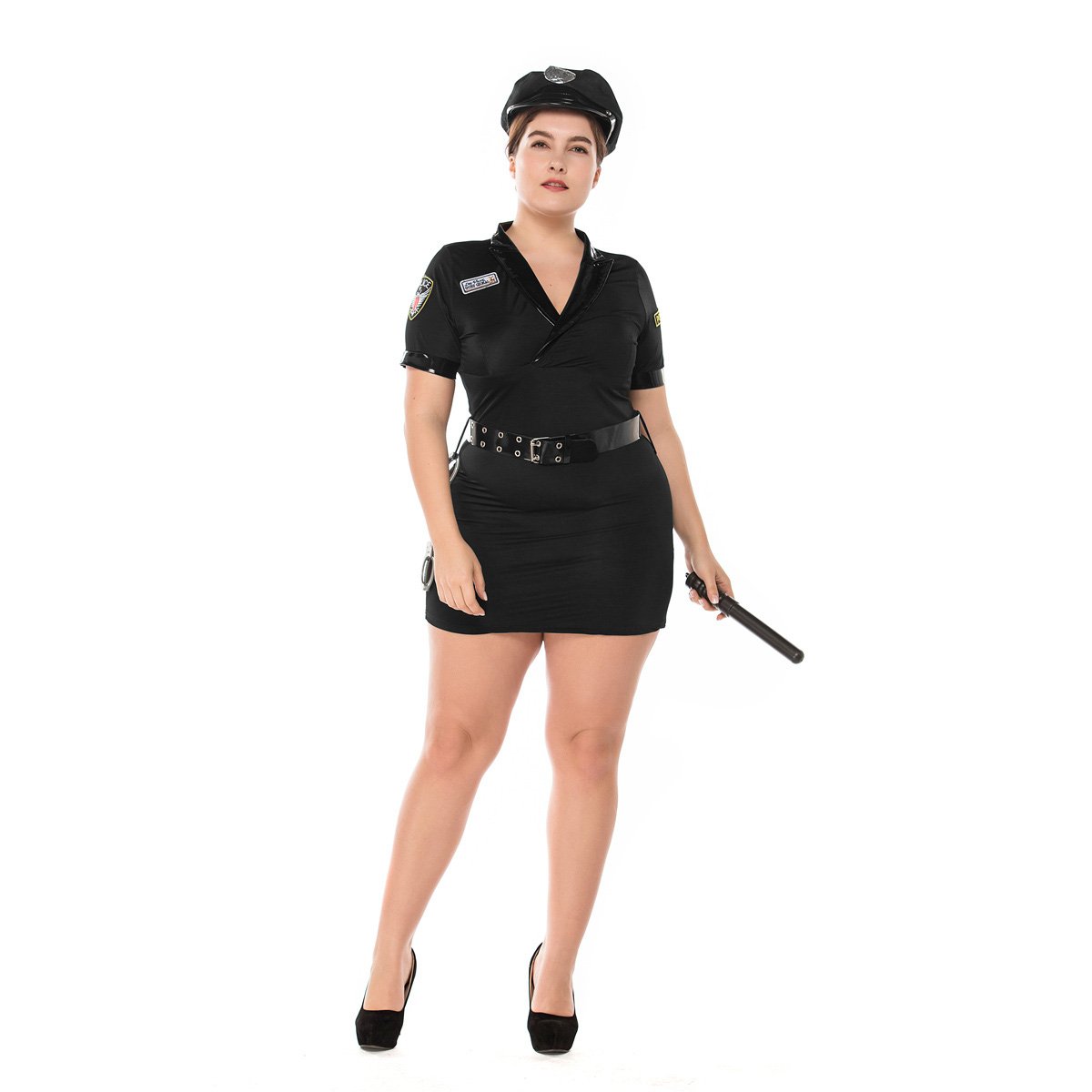 Carnival Police Uniform Suit Plus Size Cosplay Cops Costume Party Dress ...