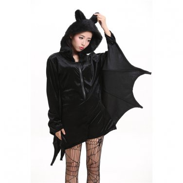 Evil Demon Costume Plus Size Carnival Role Playing Halloween Bat Fancy Dress Adult Vampire Uniform