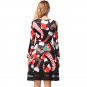Christmas Socks Print Mini Dress 2018 Autumn Winter Long Sleeve Women's Streetwear