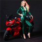 Motorcycle Game Suit Fish Scale Bodysuit Patent Leather Night Club Car Model Clothing