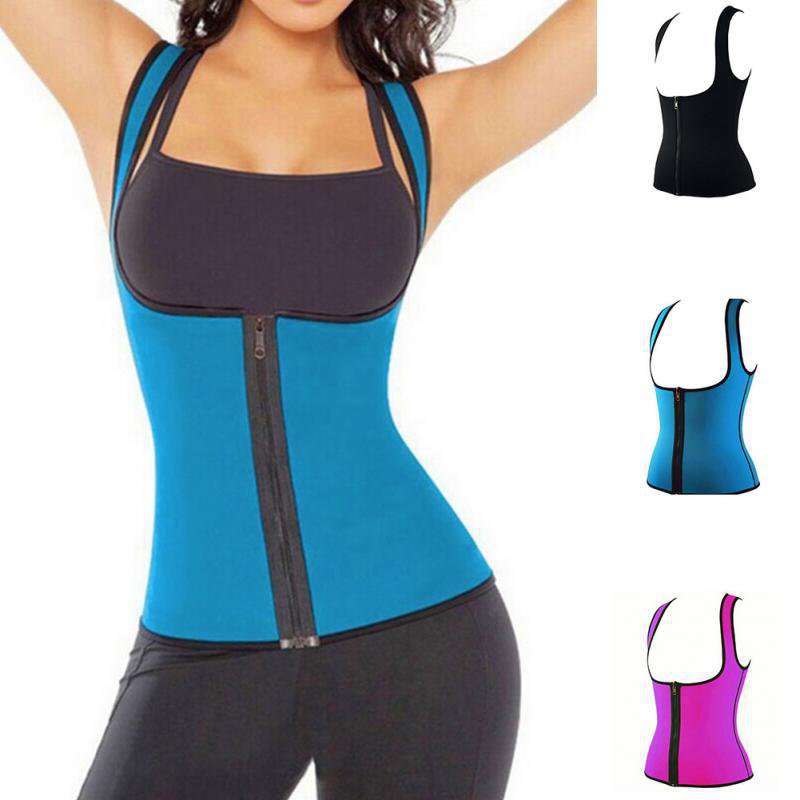 Plus Size Body shaping Wear women's sports sweating waist shirt ...