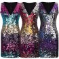 Sexy Tight Buttocks Sequin Cocktail Dress Sleeveless Celebrity Party Dress Club Skirt