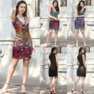 Sexy Paillette Club Dress for Women Shiny Sequin Party Dresses V-neck Streetwear