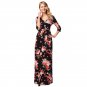 Fashion Half Sleeve Floral Printing Dresses for Women Autumn Casual Streetwear