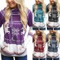 Christmas Sweatshirts Women Pullover Hoodies Printed Finger Pocket Novelty Hooded Sweater