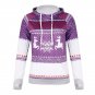 Christmas Sweatshirts Women Pullover Hoodies Printed Finger Pocket Novelty Hooded Sweater