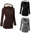 5 Colors Women Fashion Coat Pocket Hooded Long Sleeve Velvet Jackets Female Winter Outwear