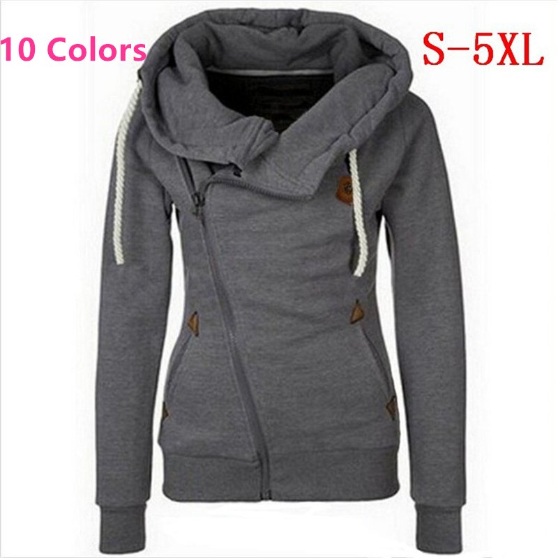 New Fashion Winter Coat For Women Sweatshirt Cardigan Side Zip Female Hoodies Streetwear