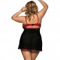 Plus Size XL-6XL Sexy Mesh Lingerie Valentine Day Push Up Bras Short Nightgowns