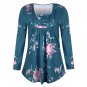 4 Colors Plue Size 4XL Spring Dresses V-neck Floral Print Autumn Casual Dress