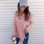 4 Colors Solid Color Fashion Tops Criss-Cross Tied Loose T-shirt Autumn Women Blouse
