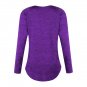 Plus Size 2XL Casual T-shirt Women Winter Crew Neck Blouse Long Sleeve Streetwear