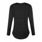 Plus Size 2XL Casual T-shirt Women Winter Crew Neck Blouse Long Sleeve Streetwear