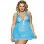 Plus Size Sexy Lingerie Sheer Female Erotic Sleepwear Valentine Day Halter Nightgowns