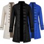 Men Steampunk Windbreaker Winter Retro Gothic Coat Male Jacquard Medieval Prince Costume