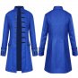 Men Steampunk Windbreaker Winter Retro Gothic Coat Male Jacquard Medieval Prince Costume