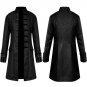 Men Steampunk Windbreaker Winter Retro Gothic Coat Male Jacquard Medieval Prince Costume
