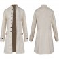 Men Steampunk Windbreaker Winter Retro Gothic Coat Male Jacquard Medieval Prince Costume