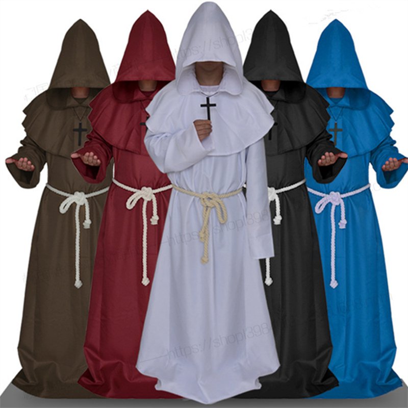 Medieval Monks Robes Ancient Religion Costumes Priests Christian Suits ...
