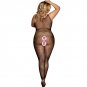 Plus Size Transparent Women Bodystockings Open Crotch Sexy Sheer Mesh Lingerie