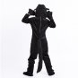 Halloween Black Cat Costume Fur Fancy Dress Plush Animal Uniform for Kid Children Carnival Outfit