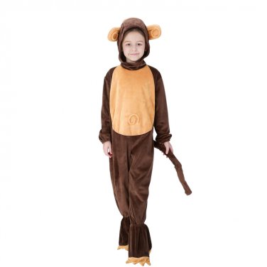 Carnival Monkey Cosplay Uniform Child Halloween Costume Kid False Fur Fancy Dress Animal Outfits