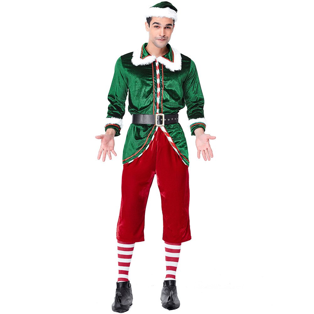 Male Xmas Hisandhers Clothing Santa Claus Party Cosplay Costume